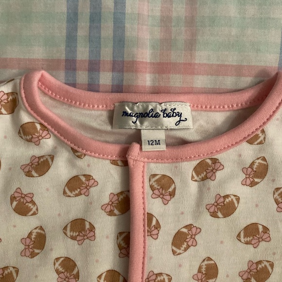 Magnolia Baby Footie Tiny Football 12 months NWT - Picture 3 of 4
